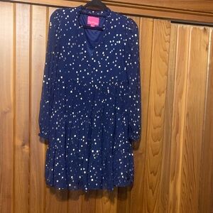 Lily Pulitzer Sarita long  sleeve silk dress! Size 8!